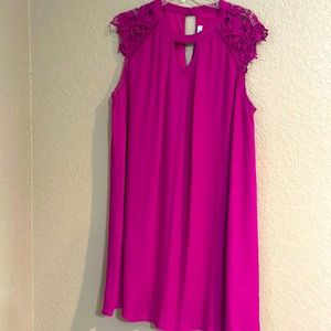 Purple keyhole dress